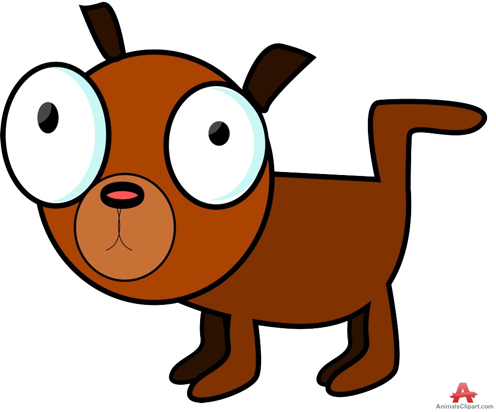 Cartoon clipart of big dog eyes