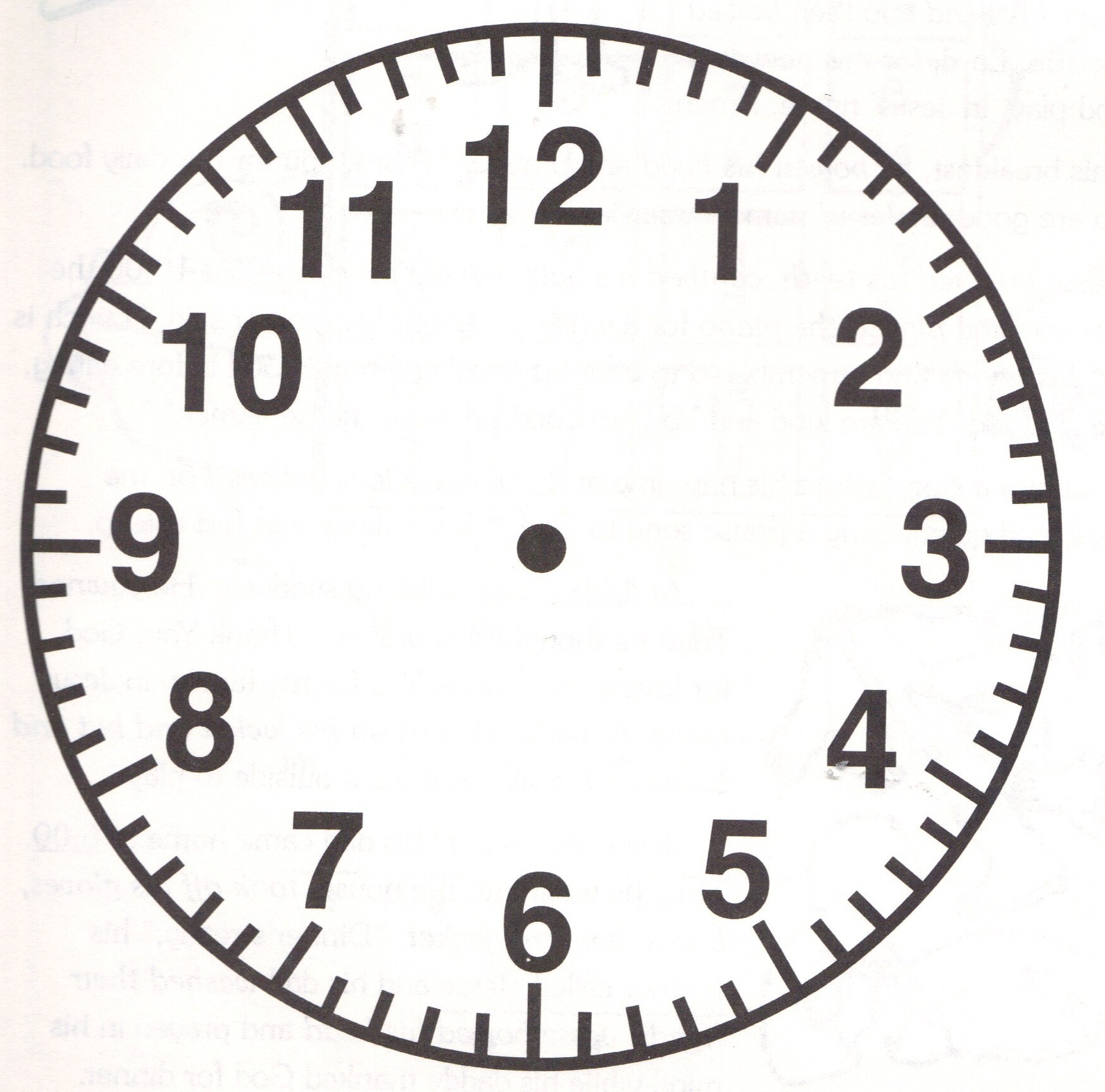 Analog clock clipart with no hands