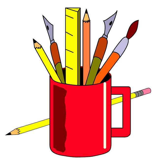 School supplies clipart transparent