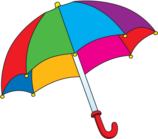 Colourful umbrella clipart