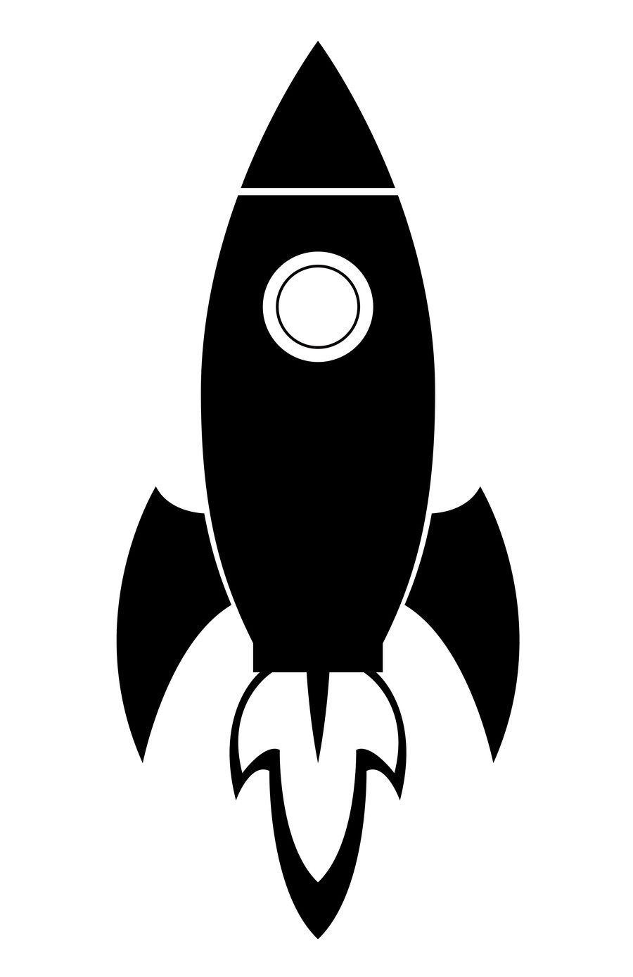 I need a drawing of a minimalist rocket ship design. | Freelancer