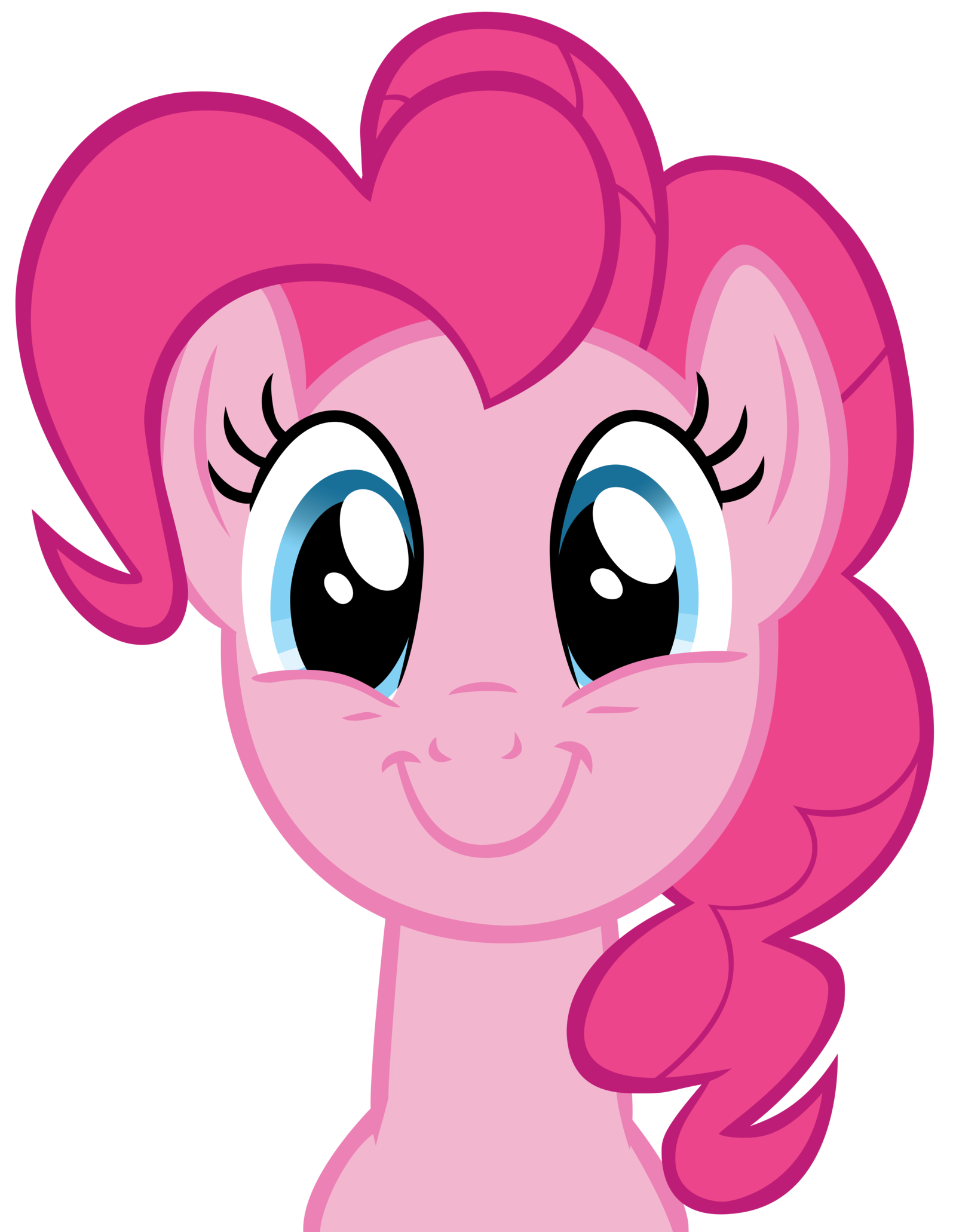 Pinkie Pie Happy Face Vector