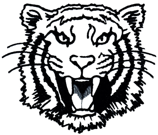 Animals Embroidery Design: Tigers Outline from Grand Slam Designs
