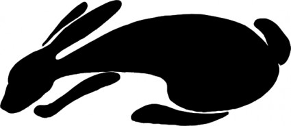 Rabbit Silhouette clip art Vector clip art - Free vector for free ...