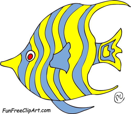 Free clip art angel fish