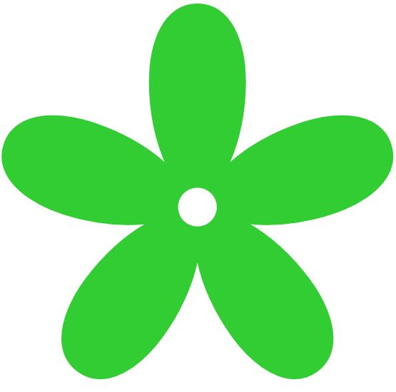 Lime green flower clip art