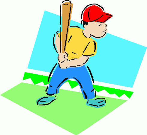 Playing Baseball Clipart