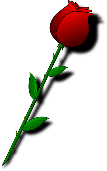 Single red rose clip art
