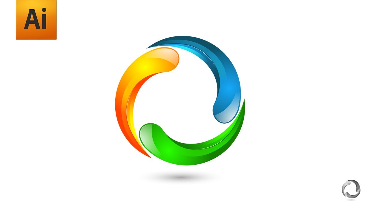Adobe Illustrator Tutorial - Abstract Colored Logo / Graphics ...