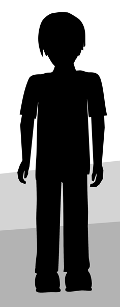 Silhouette of a Boy - Royalty-Free Clip Art