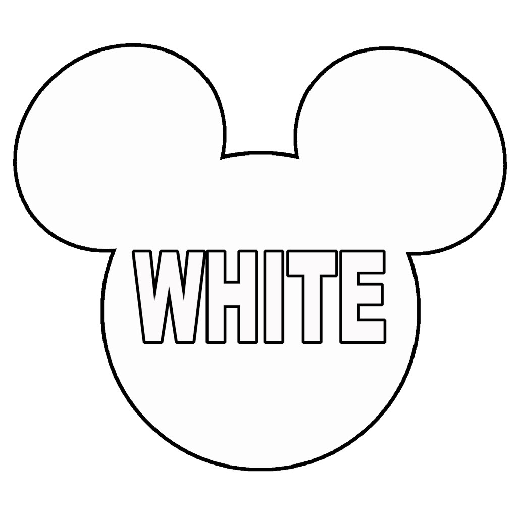 Mickey outline clipart