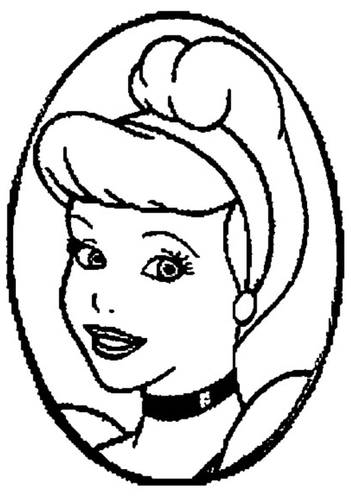 Baby Cinderella Coloring Pages, cat head and dog head coloring ...