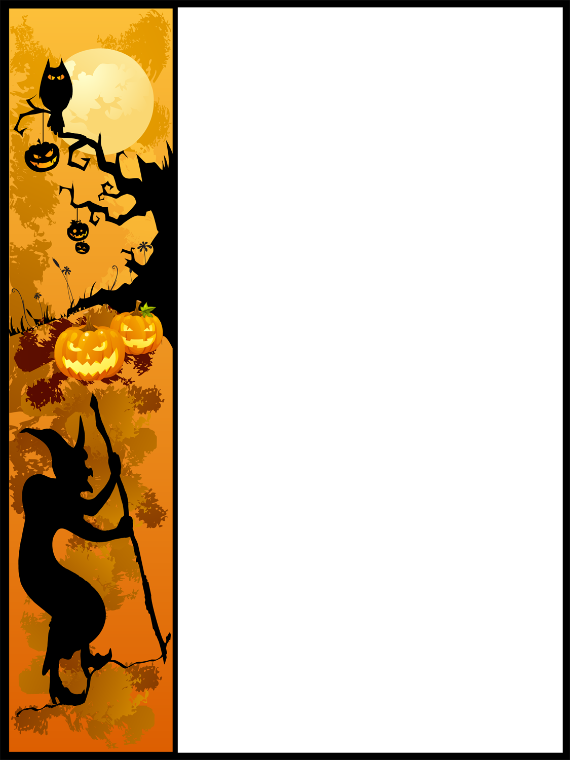 Halloween Pumpkin Border Clipart