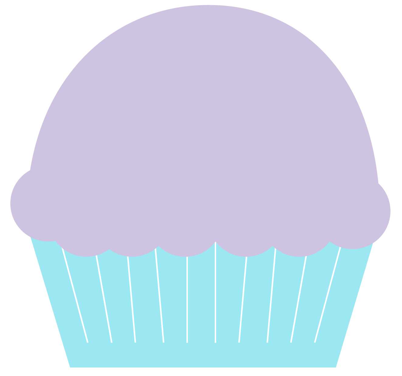 Purple Cupcake Clipart