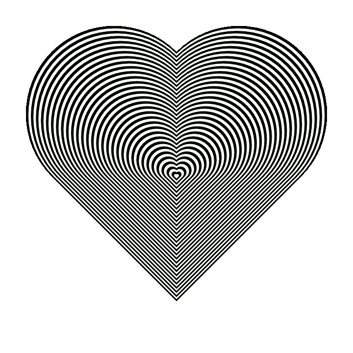 60 zebra heart animation