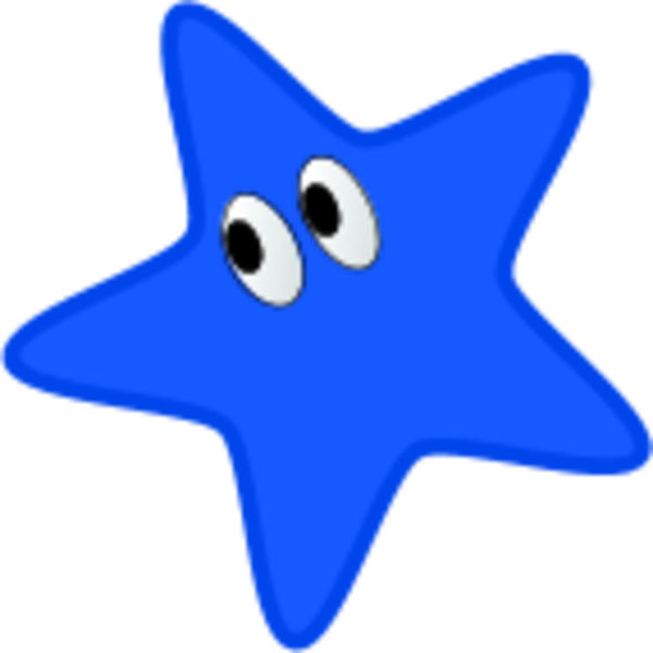 Blue Star Cartoon Clipart