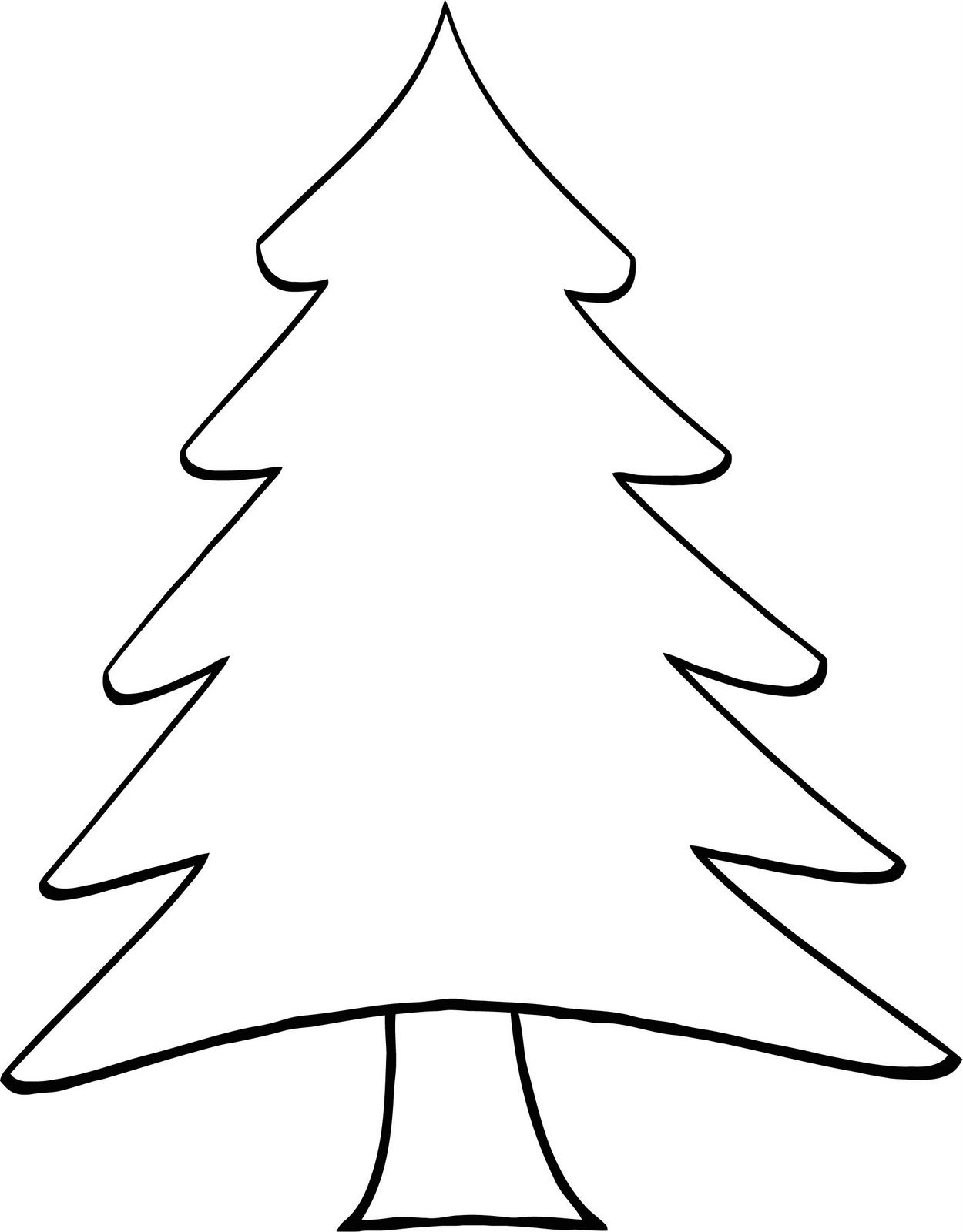 Simple Christmas Tree Outline ClipArt Best