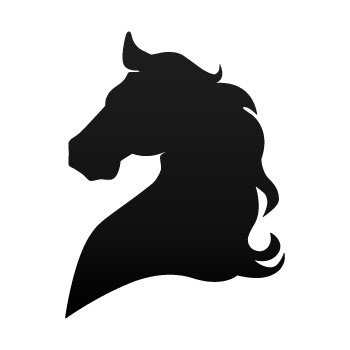 483 views Horse head silhouette clipart