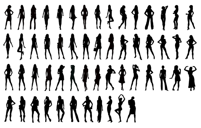 Vector Woman Silhouettes