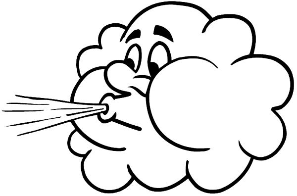 Windy clouds clipart