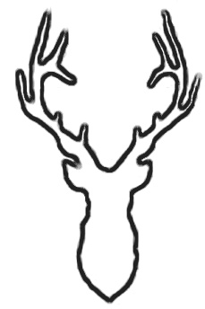 Deer Antler Stencil - ClipArt Best