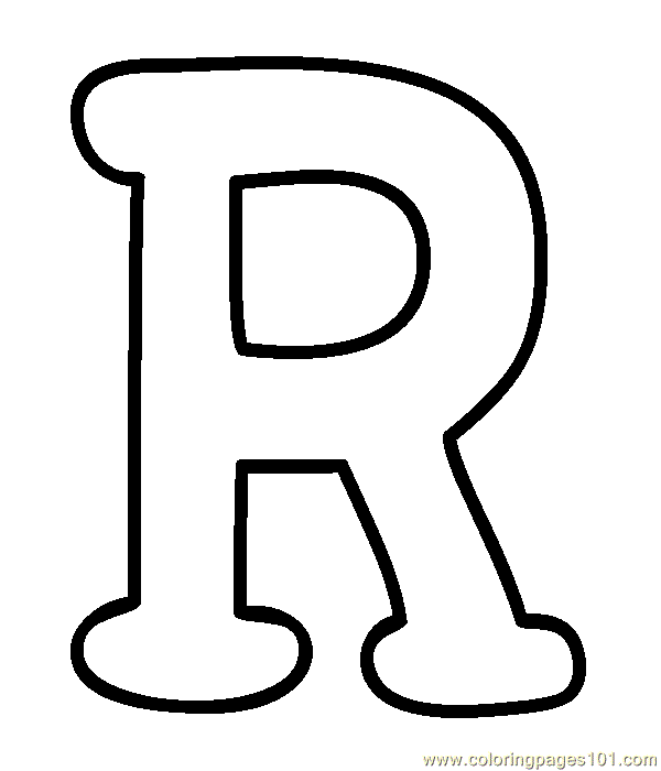 R bubble letter Coloriage - ClipArt Best - ClipArt Best