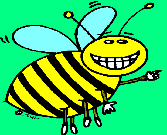 big happy bee (in color) - Clip Art Gallery