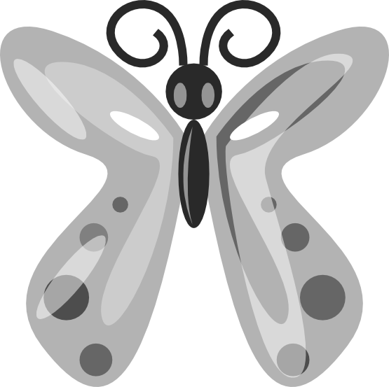 Butterfly 14 Black White Line Art SVG Inkscape Adobe Illustrator ...