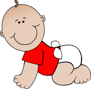 Crawling Baby Red clip art - vector clip art online, royalty free ...