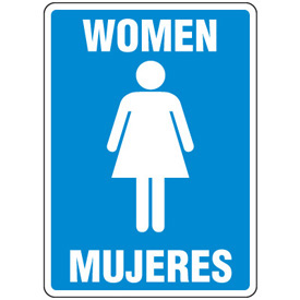 Bilingual Women's Restroom Sign