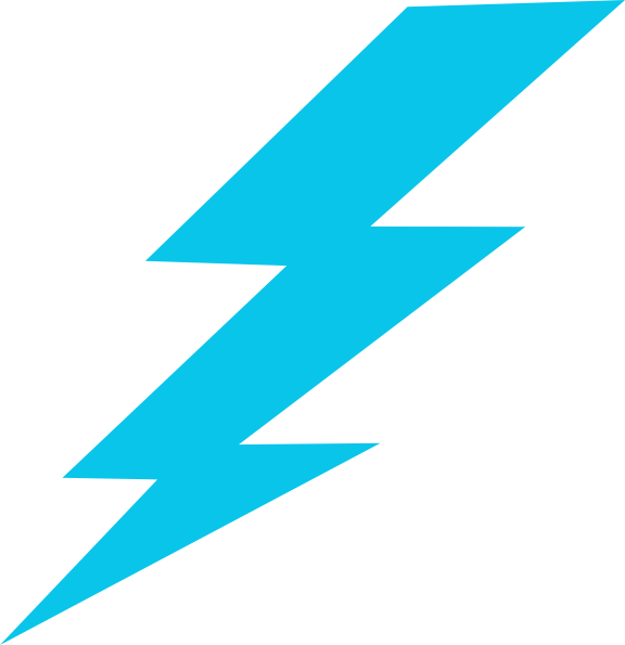 Blue Lightning Bolt Clip Art - vector clip art online ...