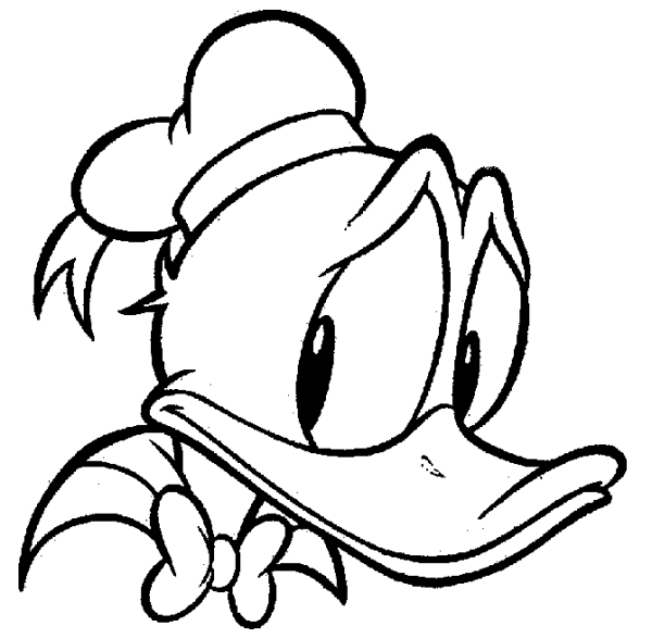 Free Disney Cartoon Donald Duck Face Coloring Pages To Print