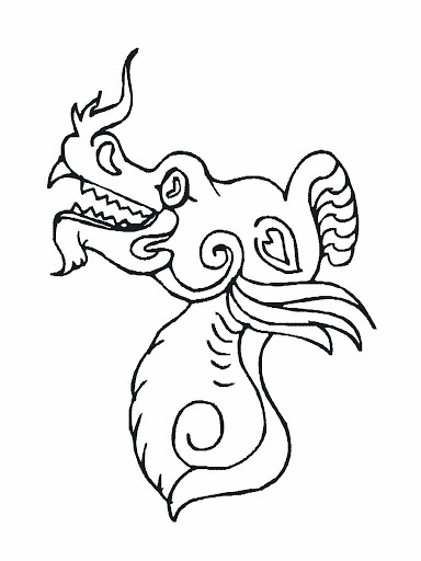 CHINESE DRAGON COLORING PAGES