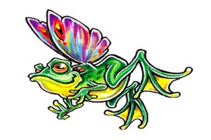 Flying Frog Temporary Tattoos | Tattoo Designs by Custom Tags