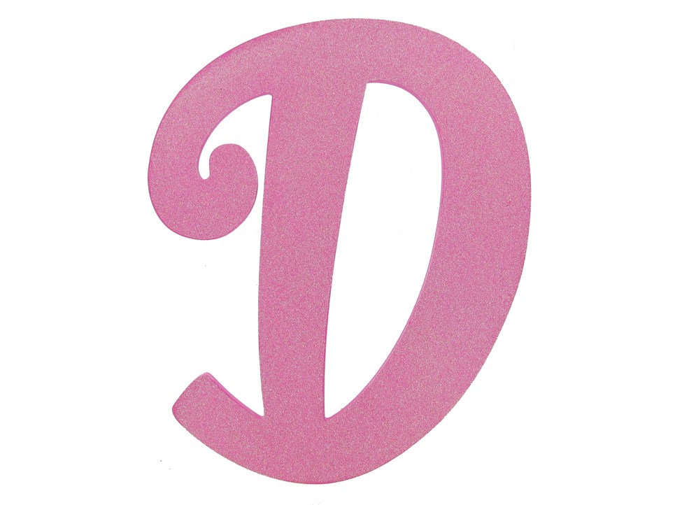 11 1/2" Hot Pink Glitter Letter - D | Shop Hobby Lobby