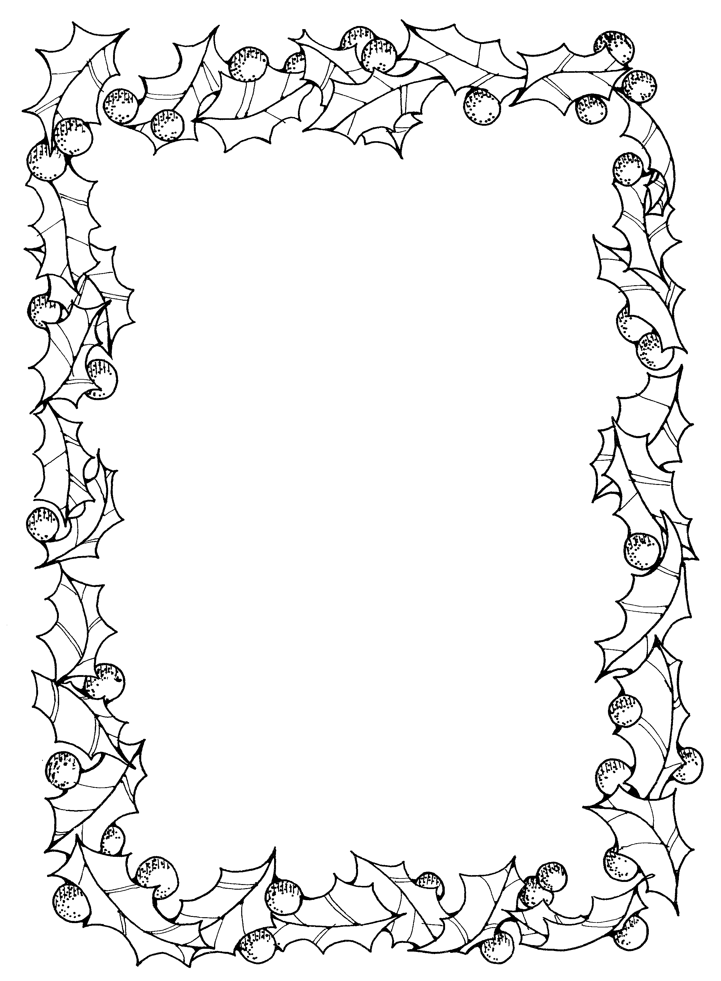 free black and white christmas clipart borders - photo #3