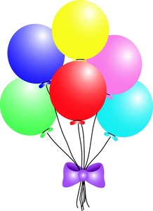 Balloons Clipart Image - Colorful Balloon Bouquet ...