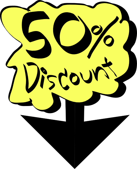50% Discount clip art - vector clip art online, royalty free ...