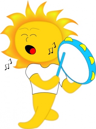 Sun Playing Drum clip art - Download free Other vectors