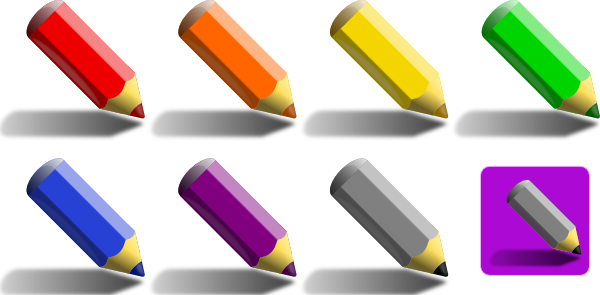 Color Pencils Clip Art - vector clip art online ...