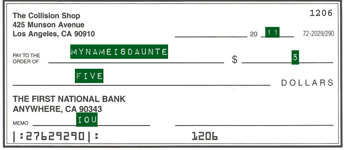 bank check clipart - photo #29