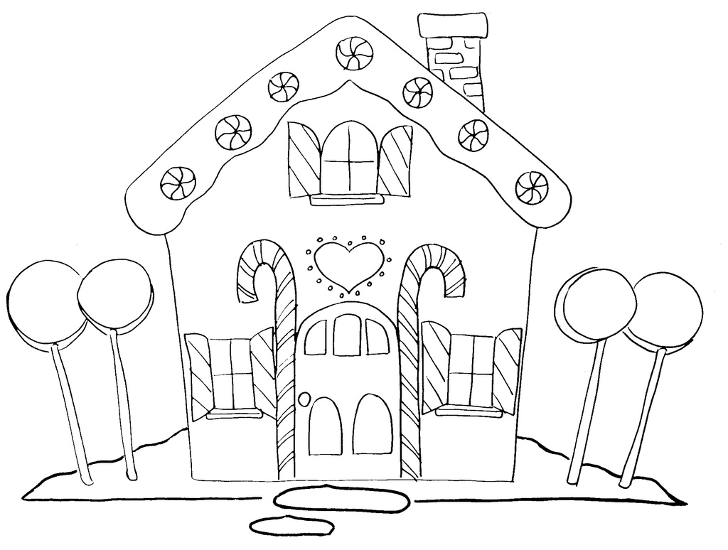 Christmas Gingerbread House Template Gingerbread house coloring