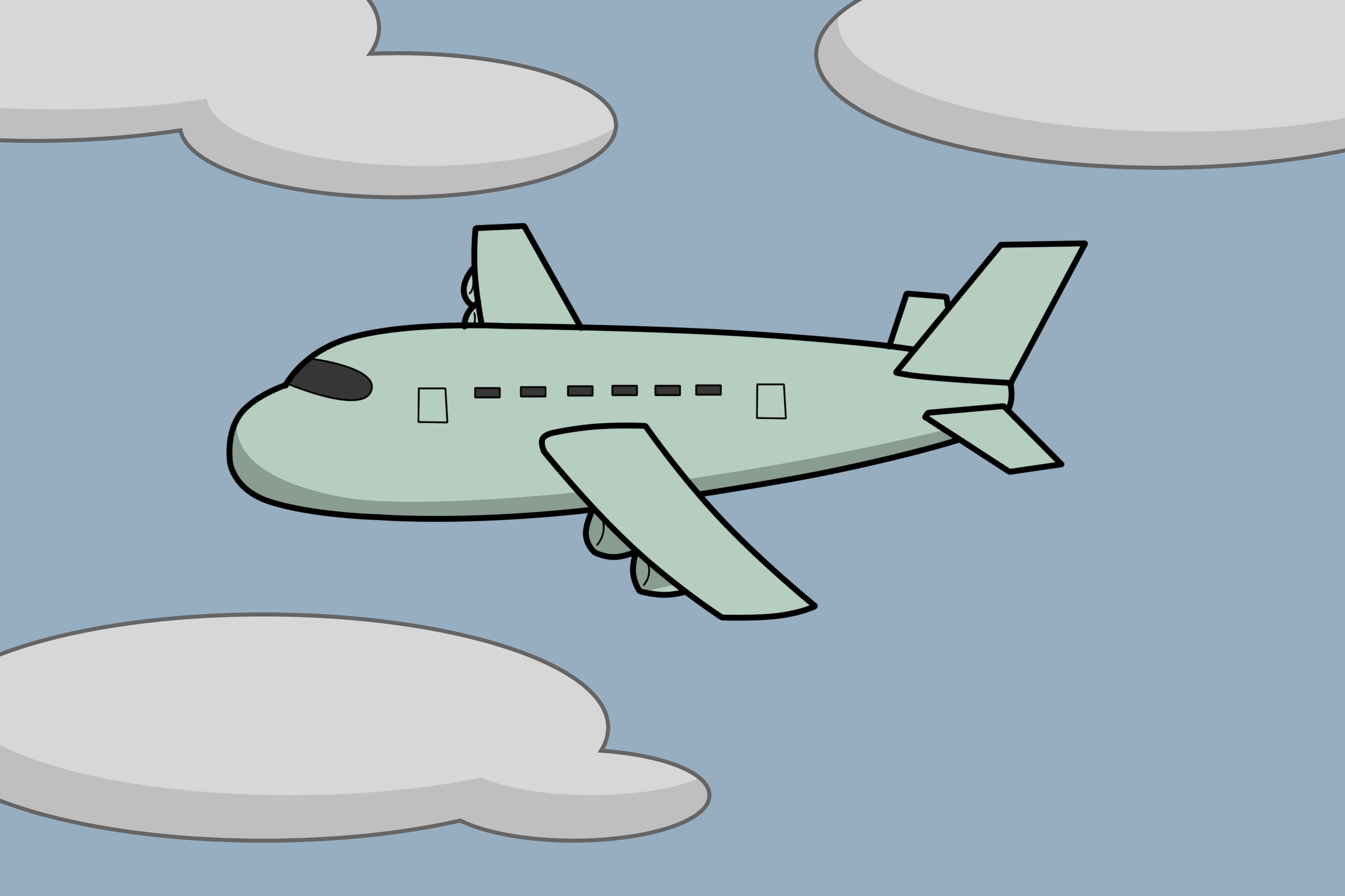 A Cartoon Airplane
