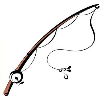 Fishing rods clipart