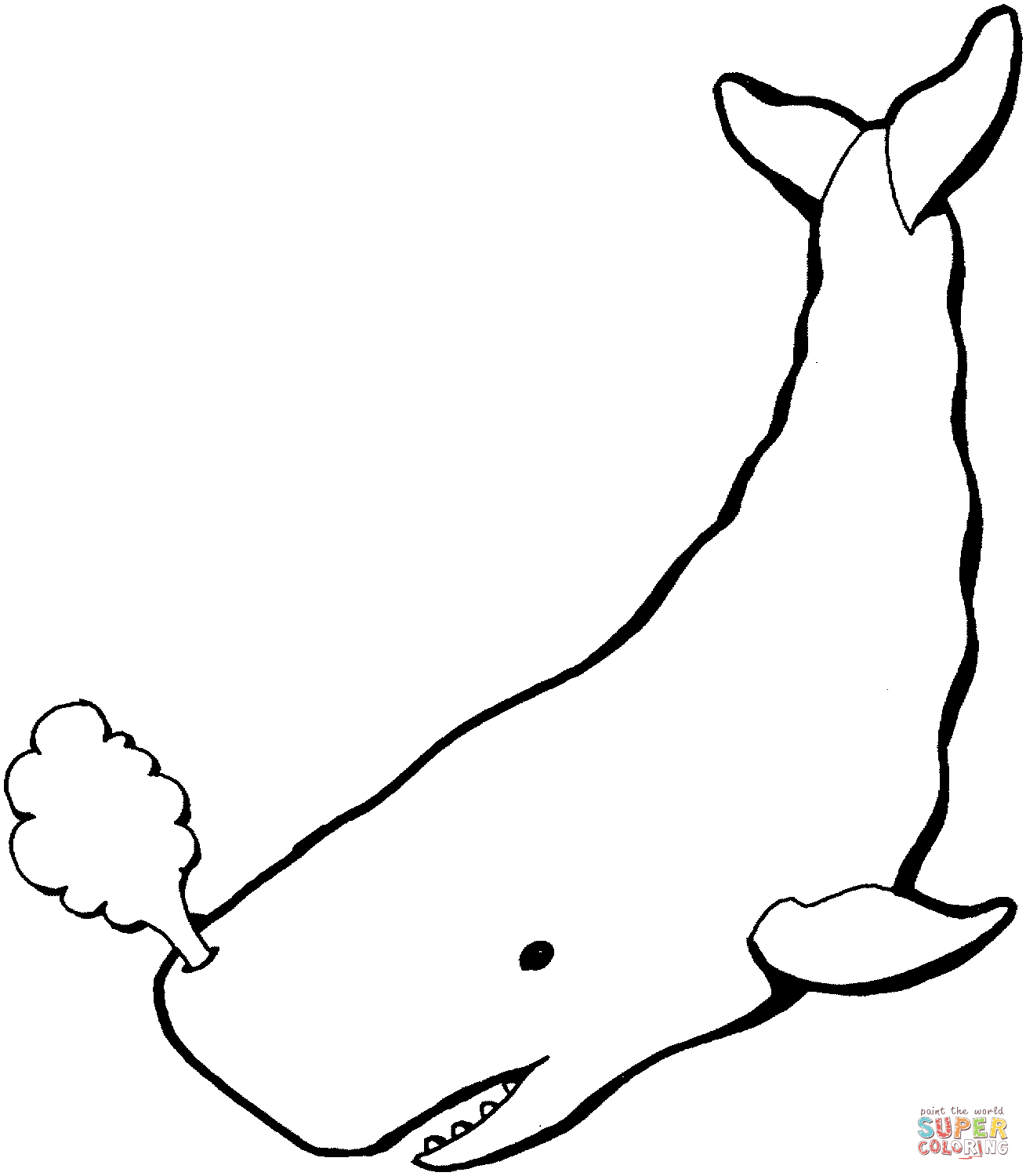 Sperm Whale 5 coloring page | Free Printable Coloring Pages