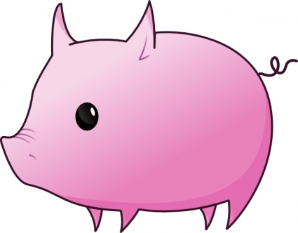 Pig Clip Art Dxf - Free Clipart Images