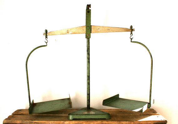 Vintage Balance Scales from Germany Industrial by vintageekho