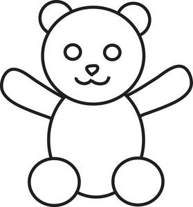 Teddy Bear Outline Clipart - Free Clipart Images
