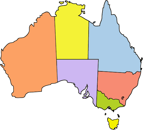 Australia Locator Mjc Coloured • Mapsof.net