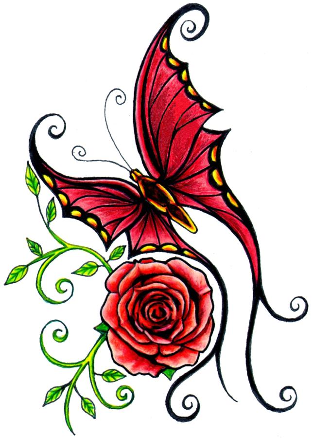 Rose Tattoo Stencils ClipArt Best